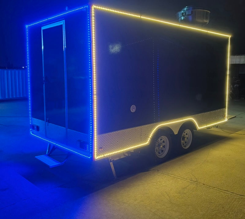 2026 Commercial Food Trailer: 13 ft. Fully Equipped with VIBRANT Exterior LED Lighting