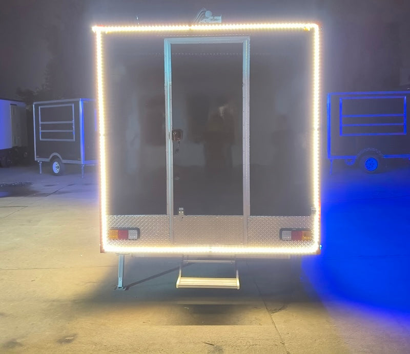 2026 Commercial Food Trailer: 13 ft. Fully Equipped with VIBRANT Exterior LED Lighting