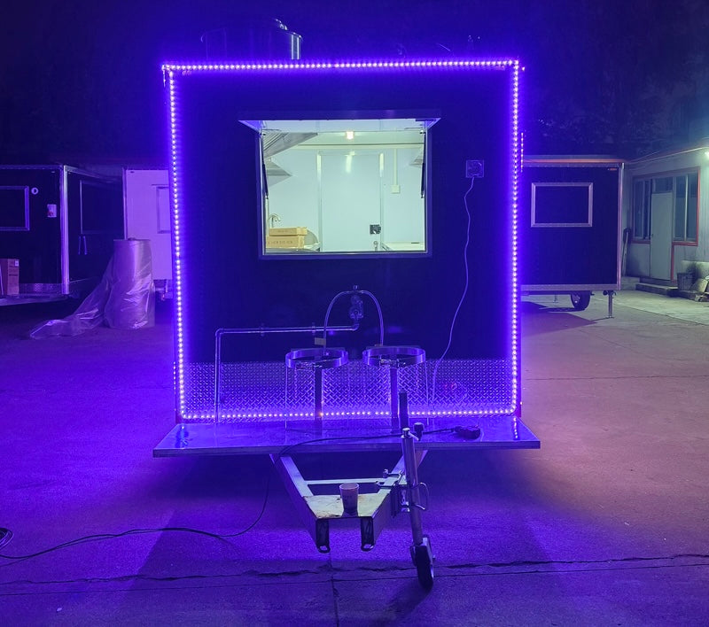 2026 Commercial Food Trailer: 13 ft. Fully Equipped with VIBRANT Exterior LED Lighting